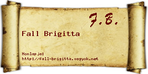 Fall Brigitta névjegykártya
